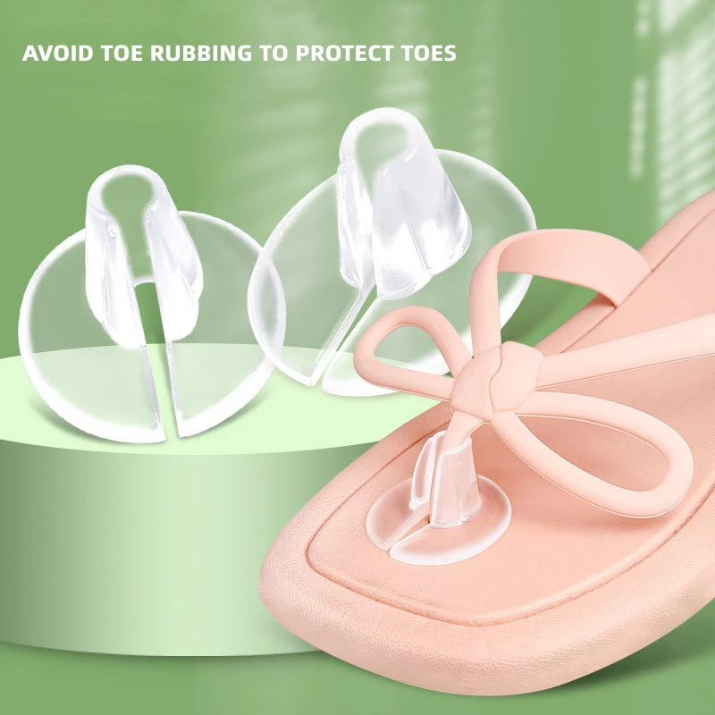 

10Pairs Gel Transparent Silicone Flip Cushions Pad Toe Protectors Anti-Slip Forefoot Shoe Pads Insoles Cushion For Flip Flops