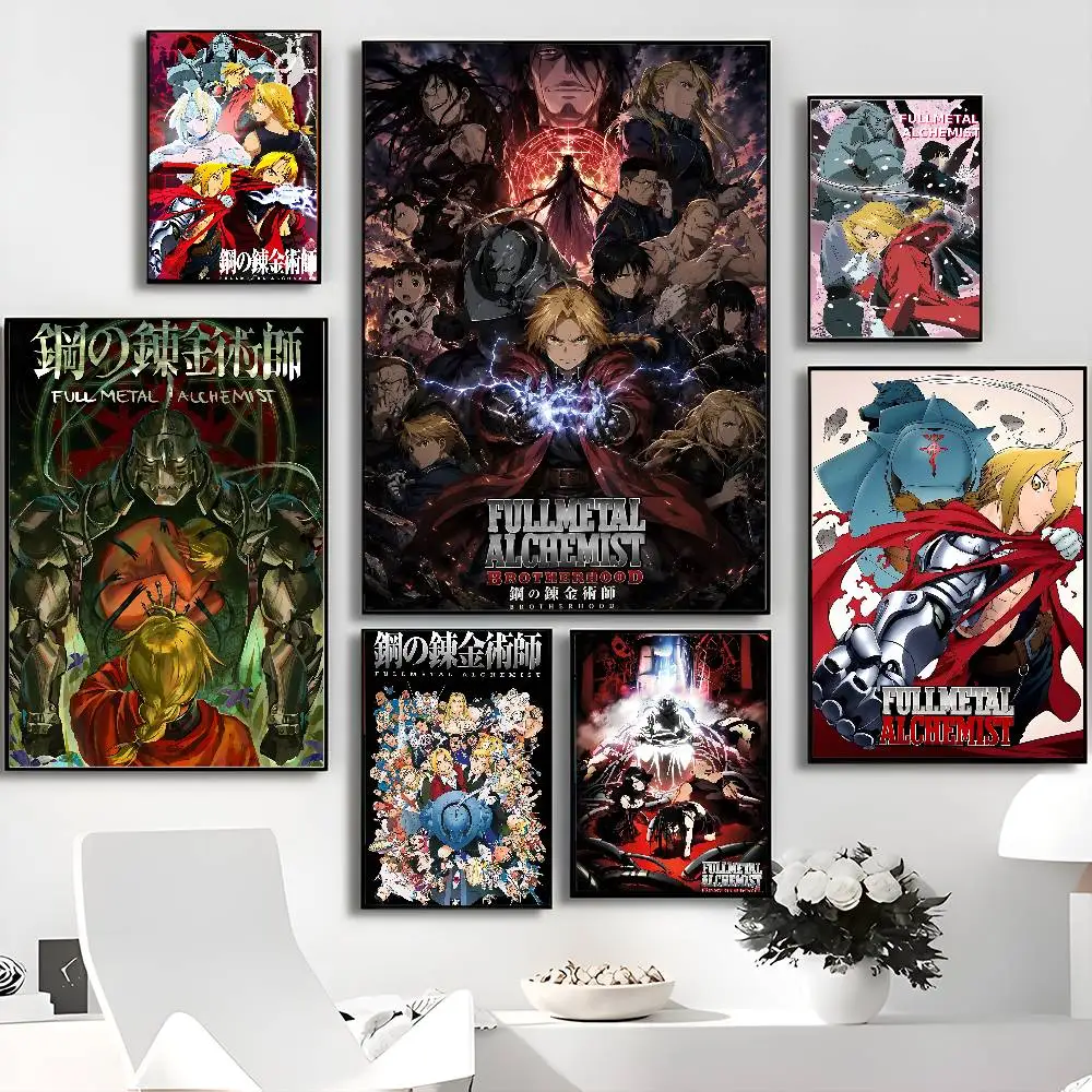 Fantasy Anime F-Fullmetal Alchemist Self-adhesive Art Poster Whitepaper Prints Posters Artwork Aesthetic Art Wall Painting