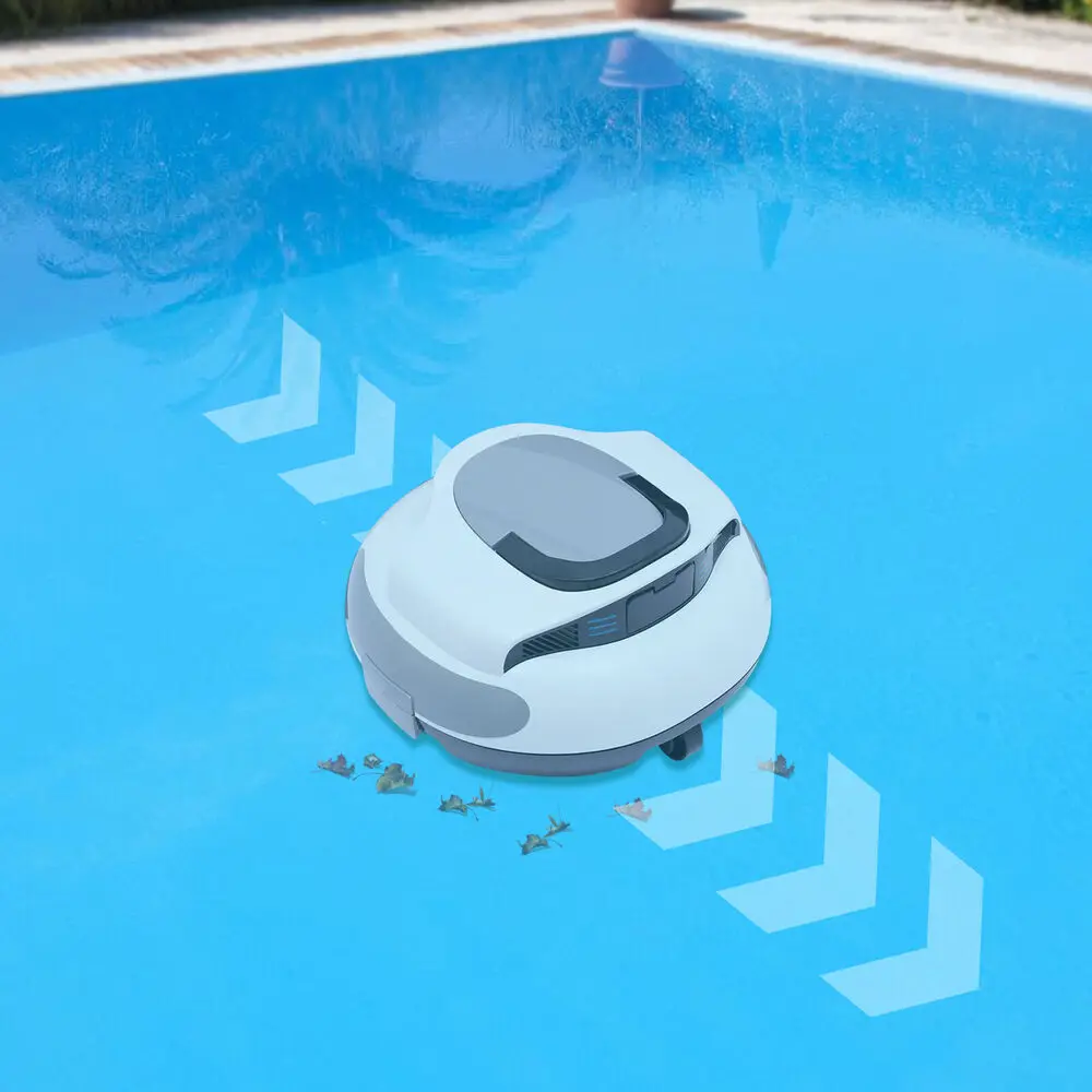 Limpador robótico sem fio automático de piscina, aspirador de piscina para piscinas acima do solo