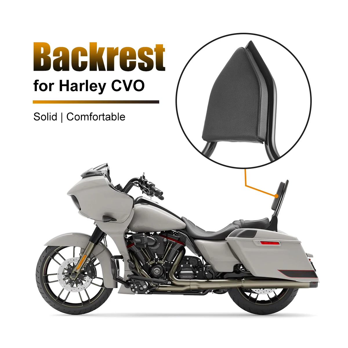 

Съемная подушка на спинку пассажирского спинки для Harley CVO Road Glide Street Touring Road King 2009-2021