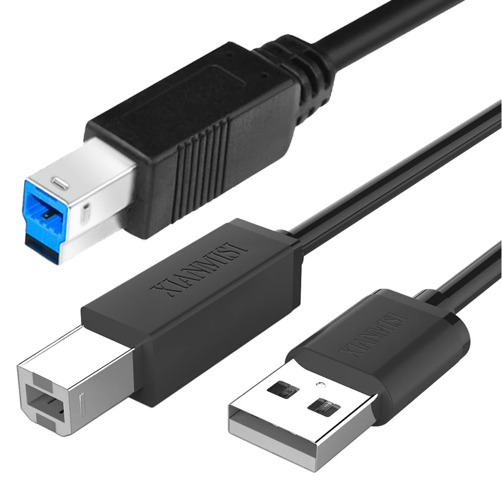 USB Printer Cable USB 3.0 2.0 Type A Male to B Male Cable for Canon Epson HP Label Printer DAC USB Printer