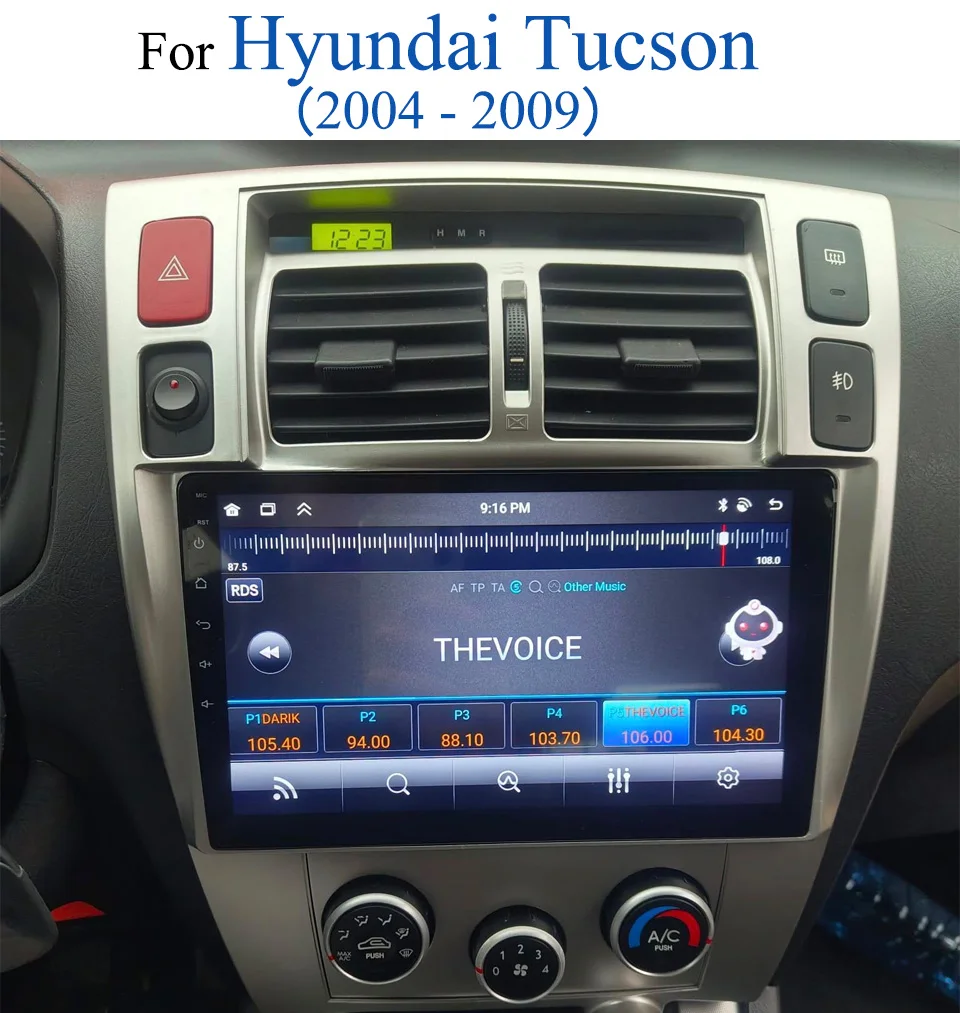 

Car Radio Stereo For Hyundai Tucson 2004 2005 2006 2007 2008 2009 Auto Multimedia Video Audio Music Player GPS Navigation RDS BT