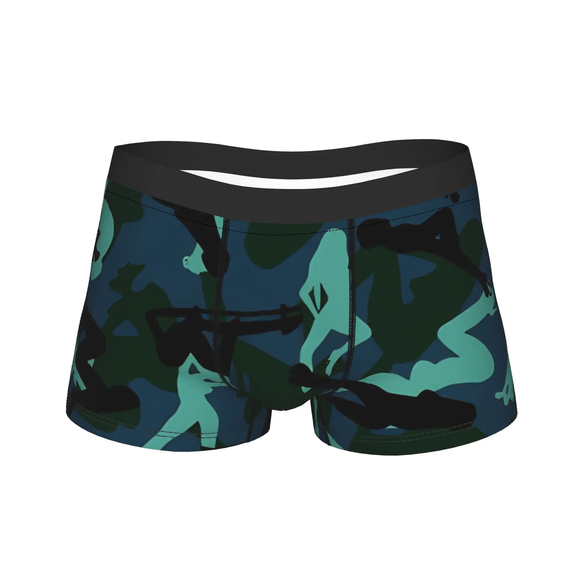 

Women Silhouette Camouflage Seamless Pattern Shorts Briefs Underwear Trenky Man Sexy Soft Boxershorts Design Plus Size Panties