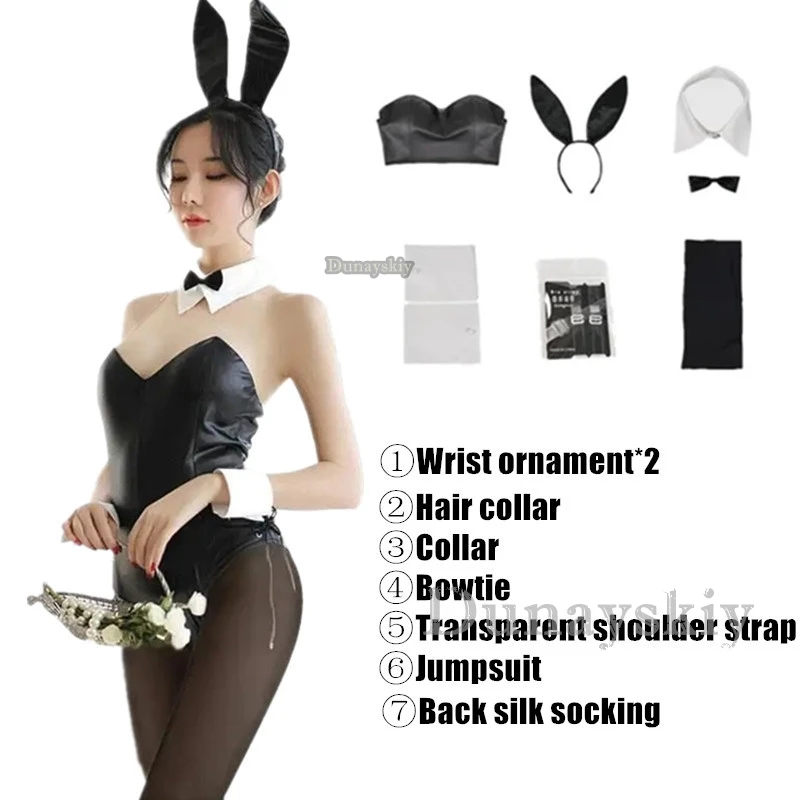 Anime Sakurajima Mai Costume Cosplay raspal non Dream of Bunny Girl Senpai Mai Sakurajima parrucca Cosplay orecchie da coniglio copricapo