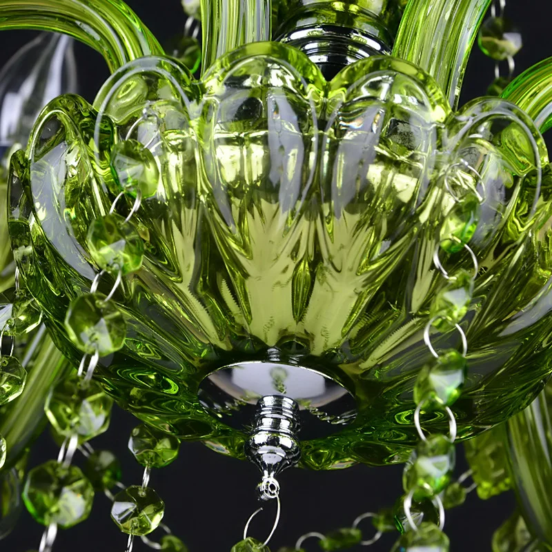 Hot Selling Green K9 Crystal Chandelier Lustre Crystal Chandelier Optional Lustres De Cristal Chandelier AC Guaranteed Free Ship