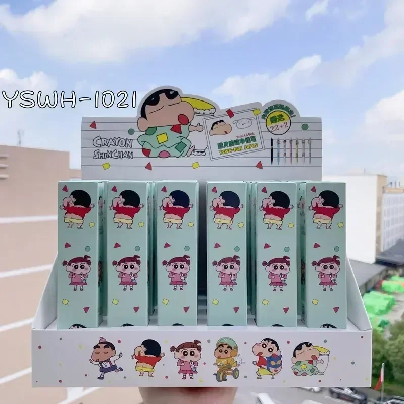 

Новинка 22 шт. Crayon Shin-chan гелевая ручка Kawaii Мультфильм 0,5 мм нейтральная фотография офисная фоторучка подарок