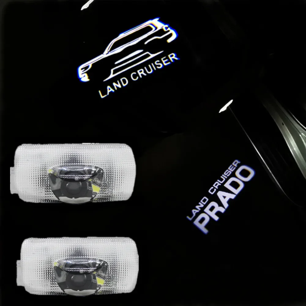 Lâmpada LED Shadow Laser Projector, Luz da porta do carro, Emblema para Land Cruiser 2010-2018, Decoração de Luz Bem-vinda