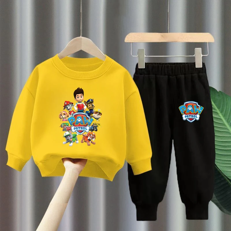 Boys Sport Pullover Long Pant Two Piece Set PAW Patrol Children's Hoodies Sets Spring New Kids Casual Tracksuit Sweatsuit