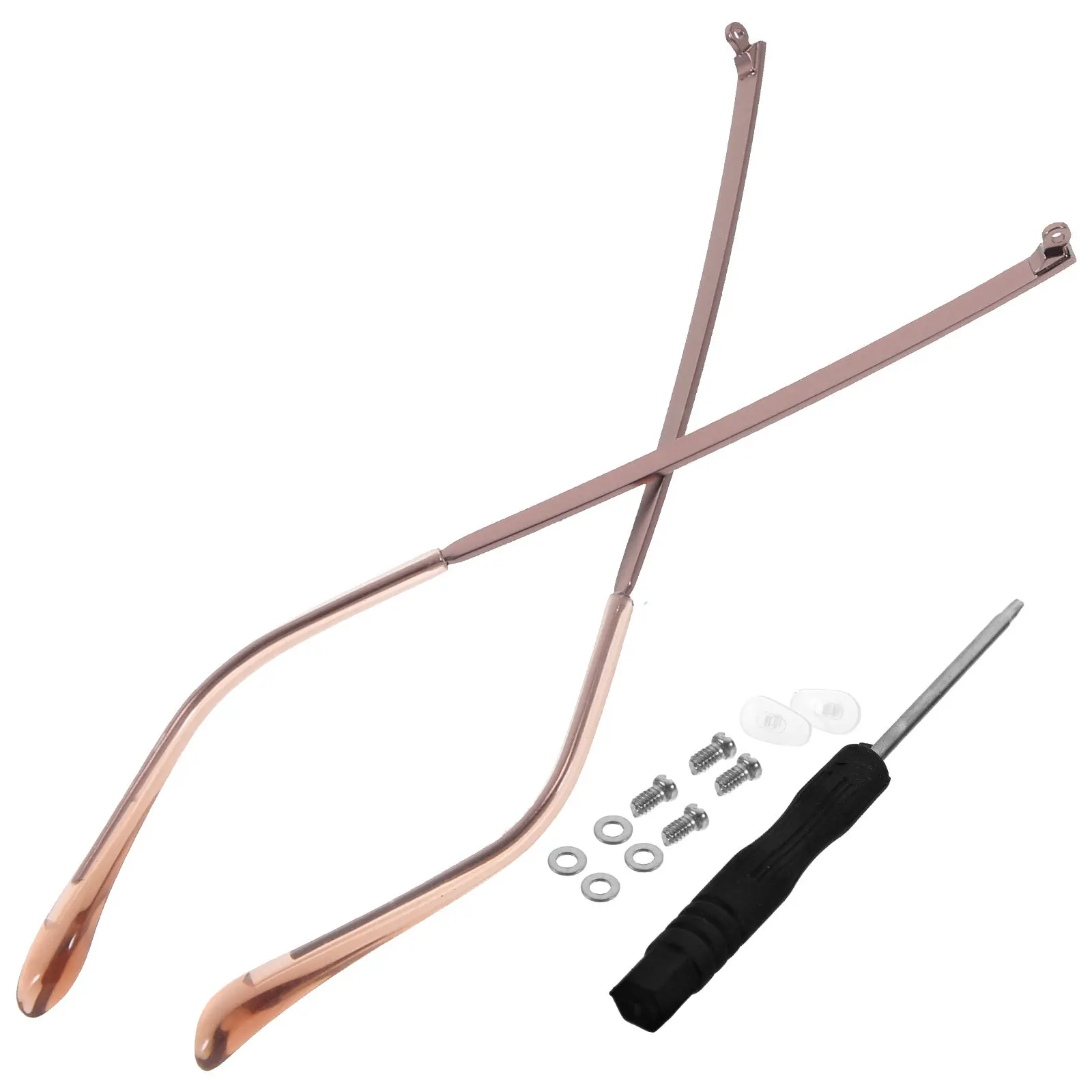 1 Pair Metal Glasses Arm Legs Replacement For Eyeglasses Temple Universal Fit Repair Stylish Non-Slip Design Eyeglasses Parts
