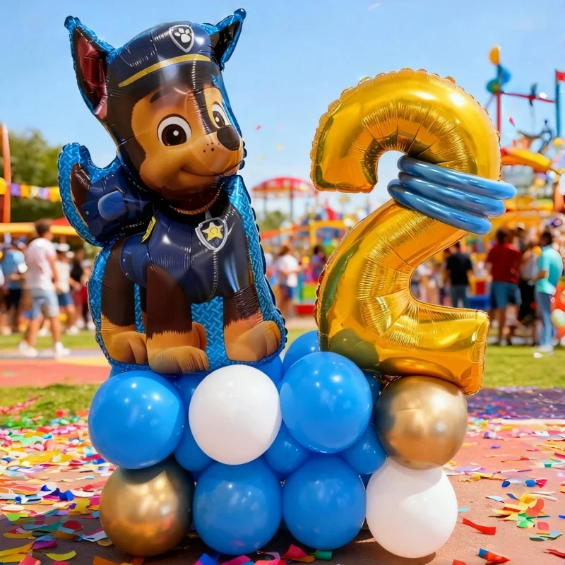 1 Conjunto de Balões Patrulha Canina, Suprimentos para Festa de Aniversário Infantil, Balão de Cão em Desenho Animado, Decoração para Festa de Aniversário Infantil, Presentes para Chá de Bebê