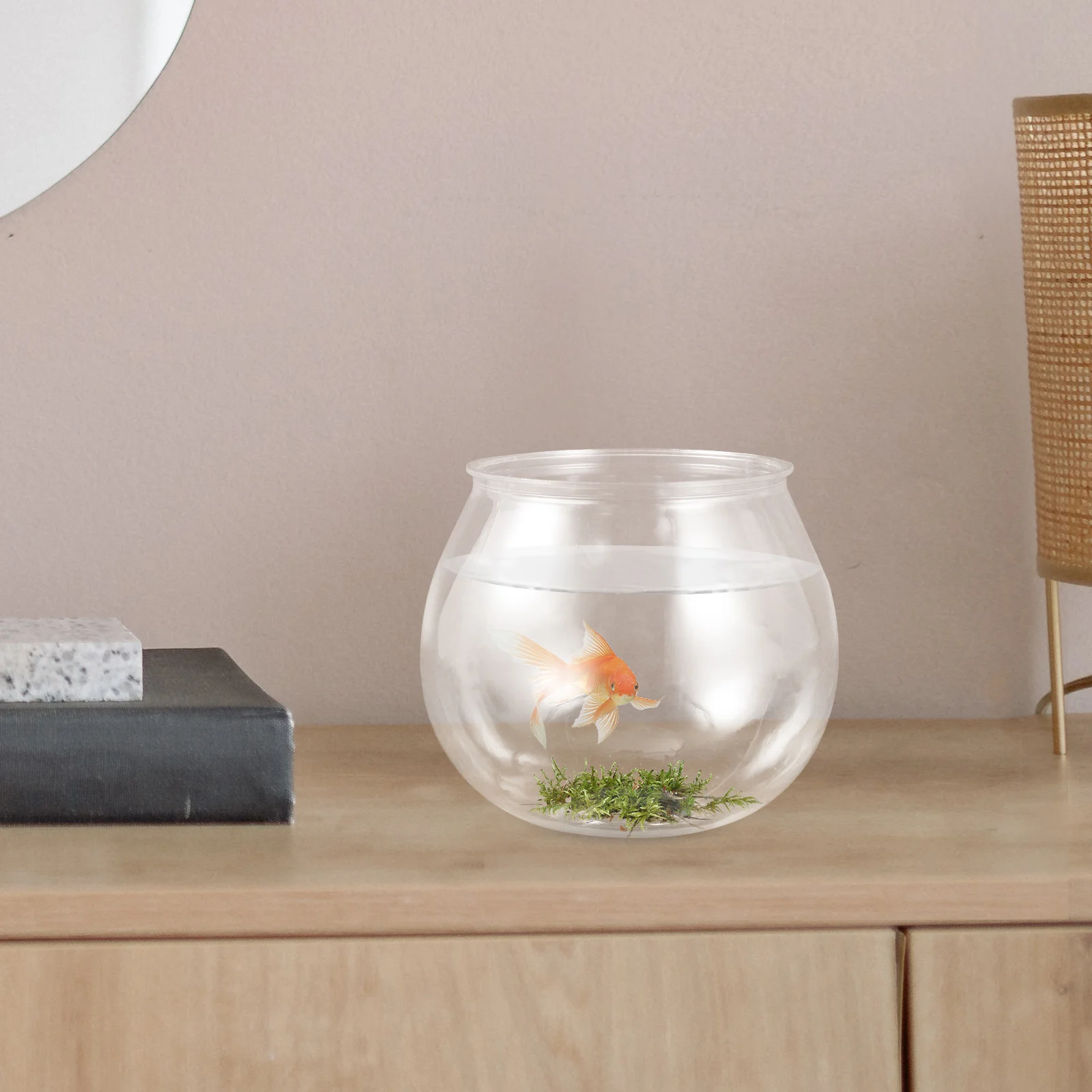 

Fish Tank Mini Bowl Small Storage Container Anti-falling House Vase Decor Goldfish