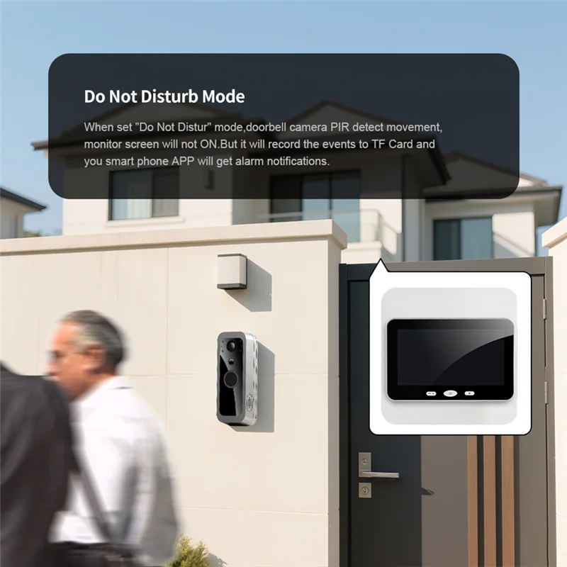 A92Z Tuya Vídeo Porteiro Ao Ar Livre 1080P HD 2MP Inteligente Sistema de Câmera de Porta Sem Fio Wifi PIR Detecção de Movimento Com Monitor de 5 Polegadas