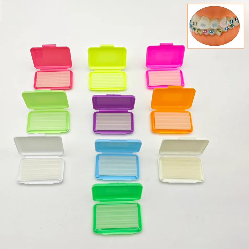 

10Pcs/set Oral Care Cleaning Wax Fruit Flavor Orthodontic Braces Orthodontic Protective Wax