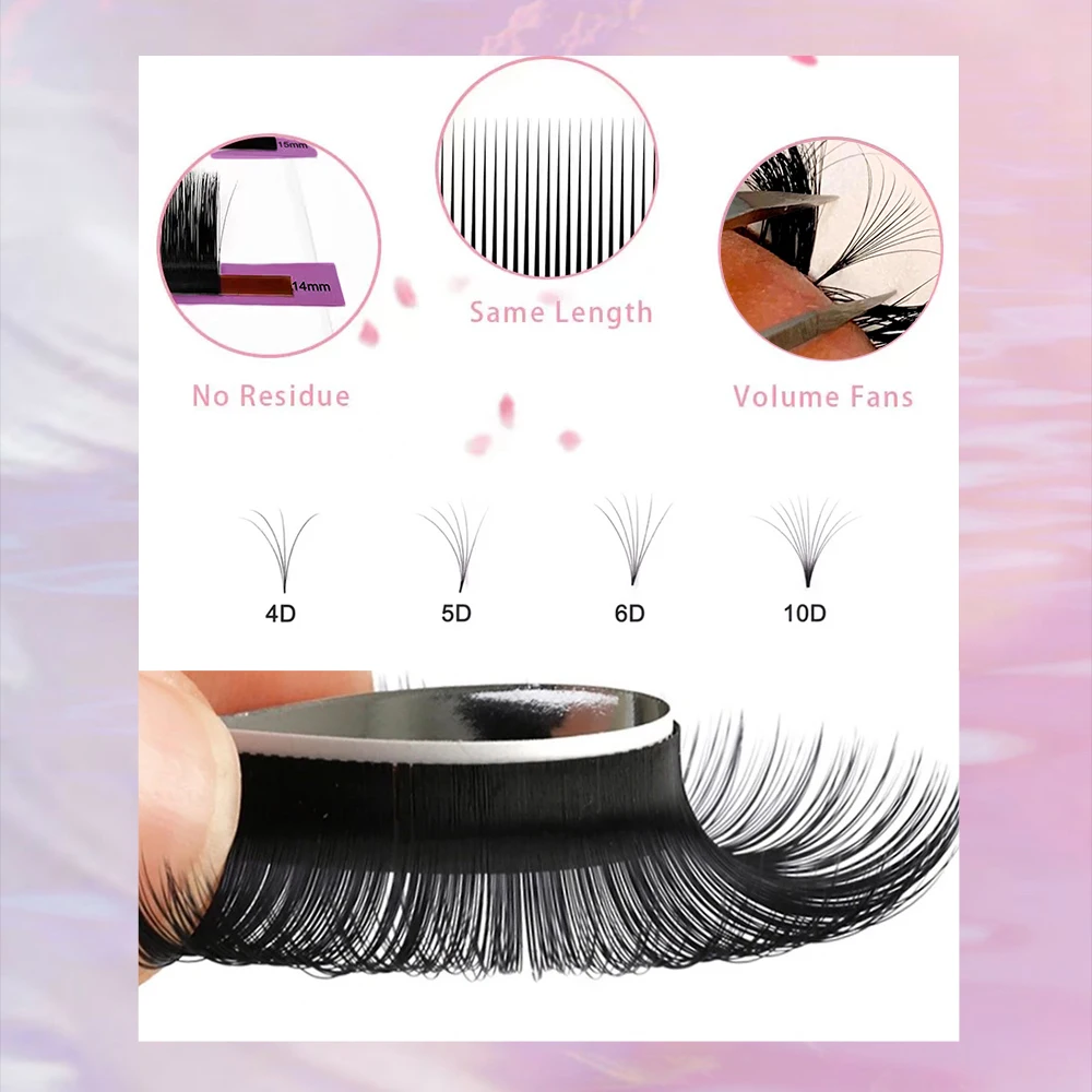 TBestt Cashmere Easy Fanning Lashes Soft Blooming Volume Eyelash Extensions Automatic Fans Easy Fans Eyelashes Extensions