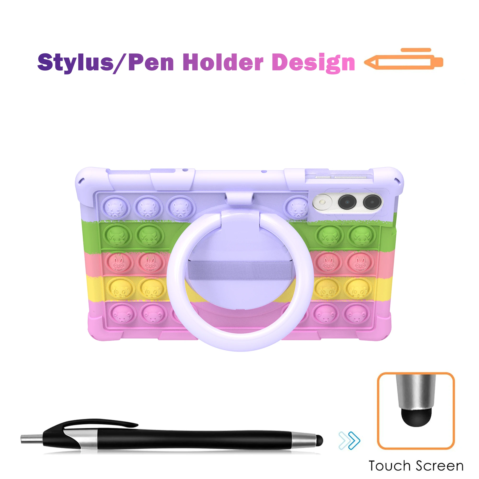 Case for Xiaomi Redmi Pad 2 11 inch 2025 Stand Kids Silicone Bubble Tablet Cover for Redmi Pad2 11