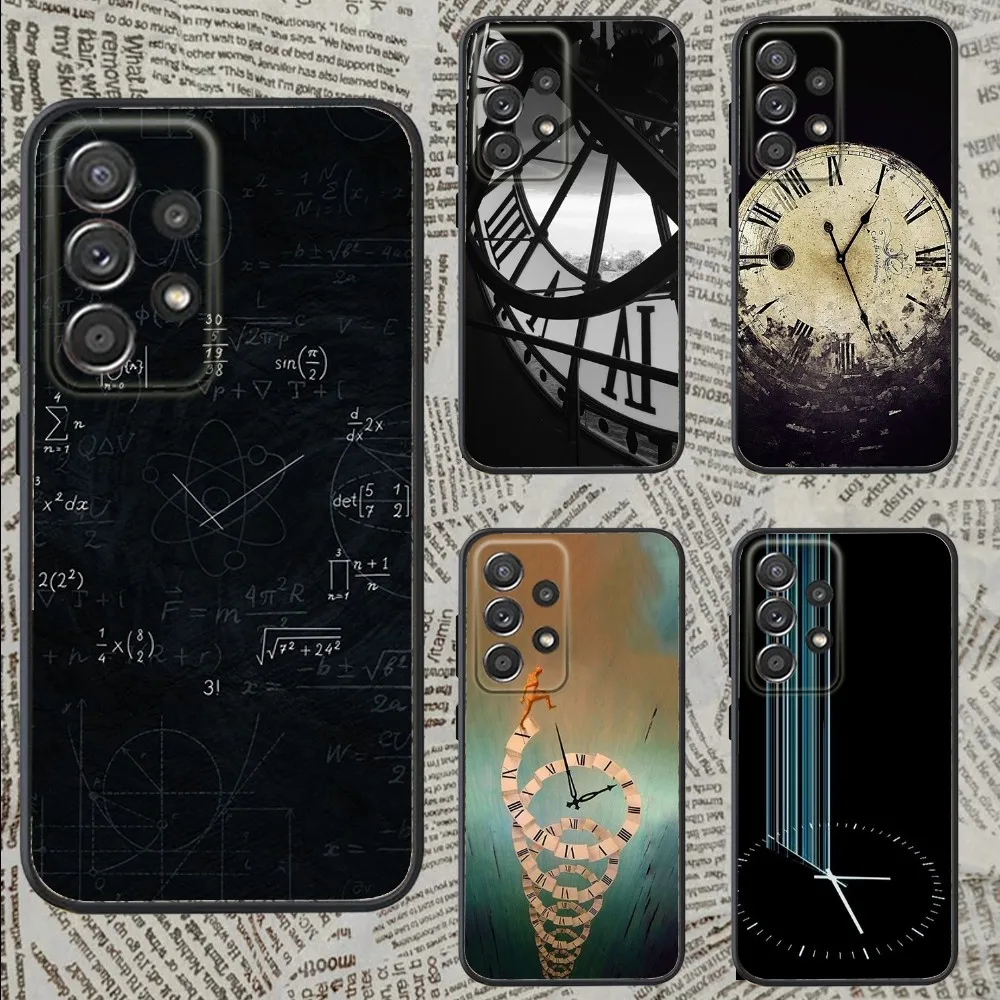 

Clocks Phone Case For Samsung S25,S24,S21,S22,S23,S30,Ultra,S20,Plus,Fe,Lite,Note,10,9,5G Black Cover