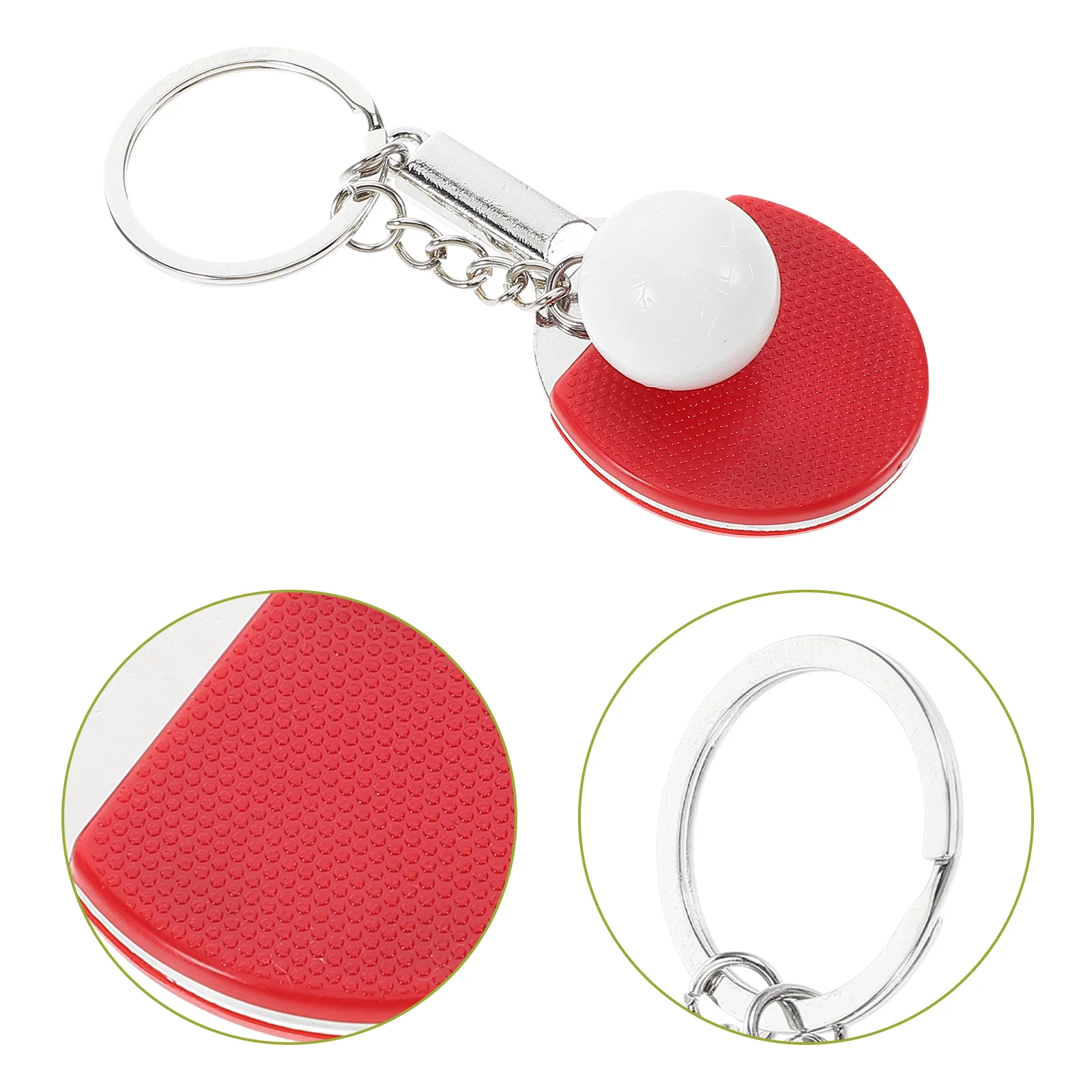 

4 Pcs Table Tennis Keychain Badminton Racket Accessories Sports Ball Charm Pendant
