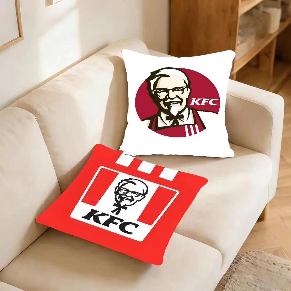 Brand Food KFC Cushion Cover Warm coral fleece Cute kawaii plush Kawaii mascot throw