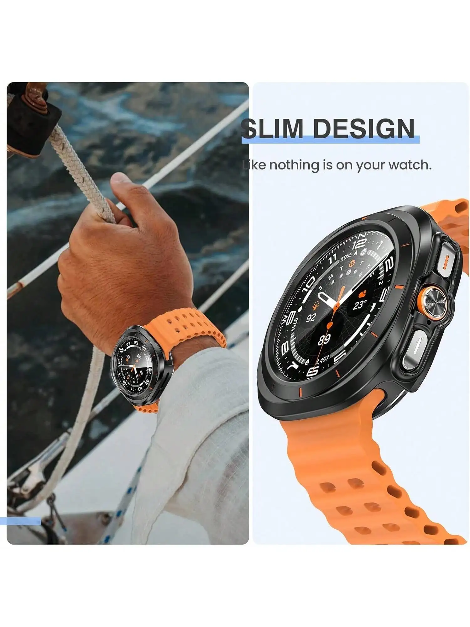 Coque en verre et étui pour Samsung Galaxy Watch 7 Ultra 47mm, protecteur d'écran, coque PC rigide pour Galaxy Watch 7