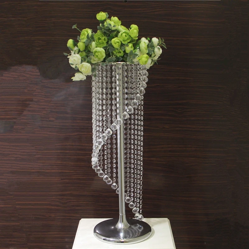 Wedding props S-shaped crystal bead curtain road lead ceremony pavilion reception area decorative flower stand ornament