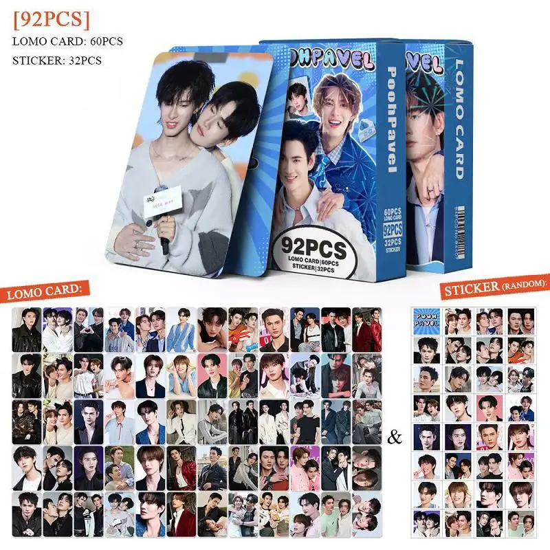 92PCS Pit Babe Series PoohPavel Photo Trading Cards with Mini
