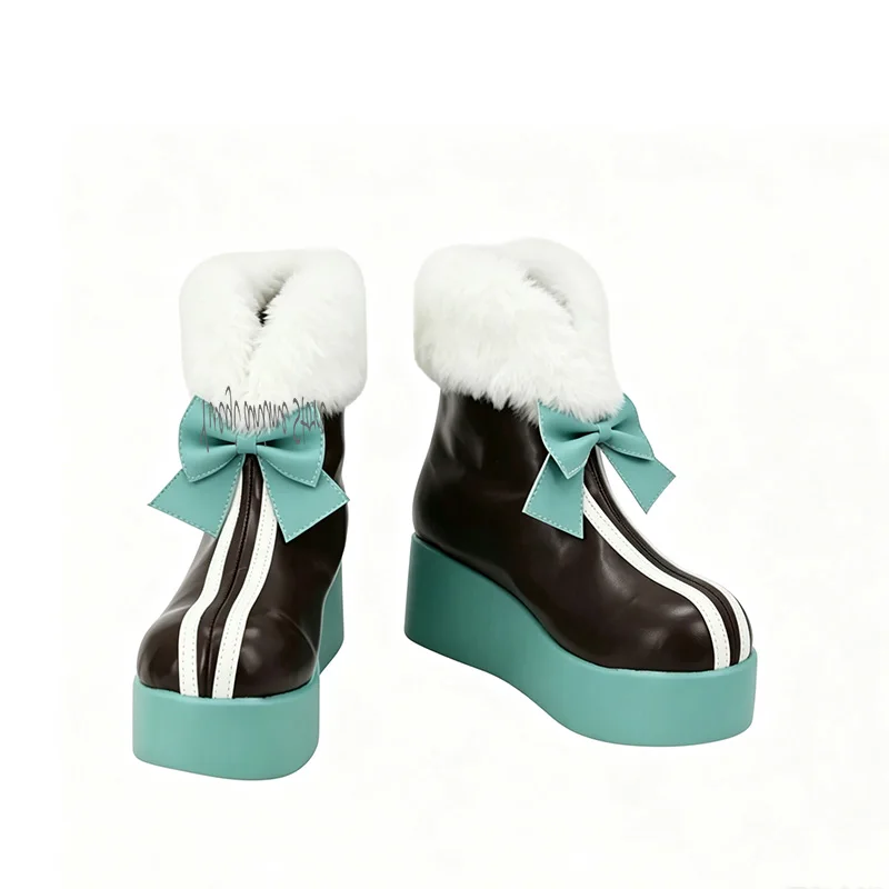 Miku 39 Birthday Rabbit Anime Cosplay Shoes Boots Halloween Carnival Props Custom Size