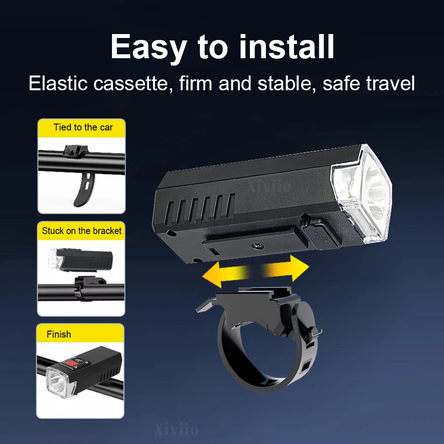 دراجة هوائية خفيفة USB قابلة للشحن ليلاً ركوب المصباح السوبر مشرق دراجة هوائية جبلية ضوء دراجة اكسسوارات ركوب السلامة