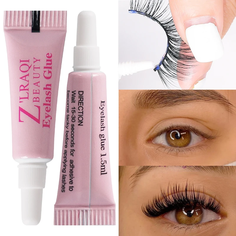 Pegamento para pestañas postizas, pegamento resistente al agua, transparente, maquillaje, adhesivos para pestañas postizas fijas, herramientas cosméticas, 1 ud.