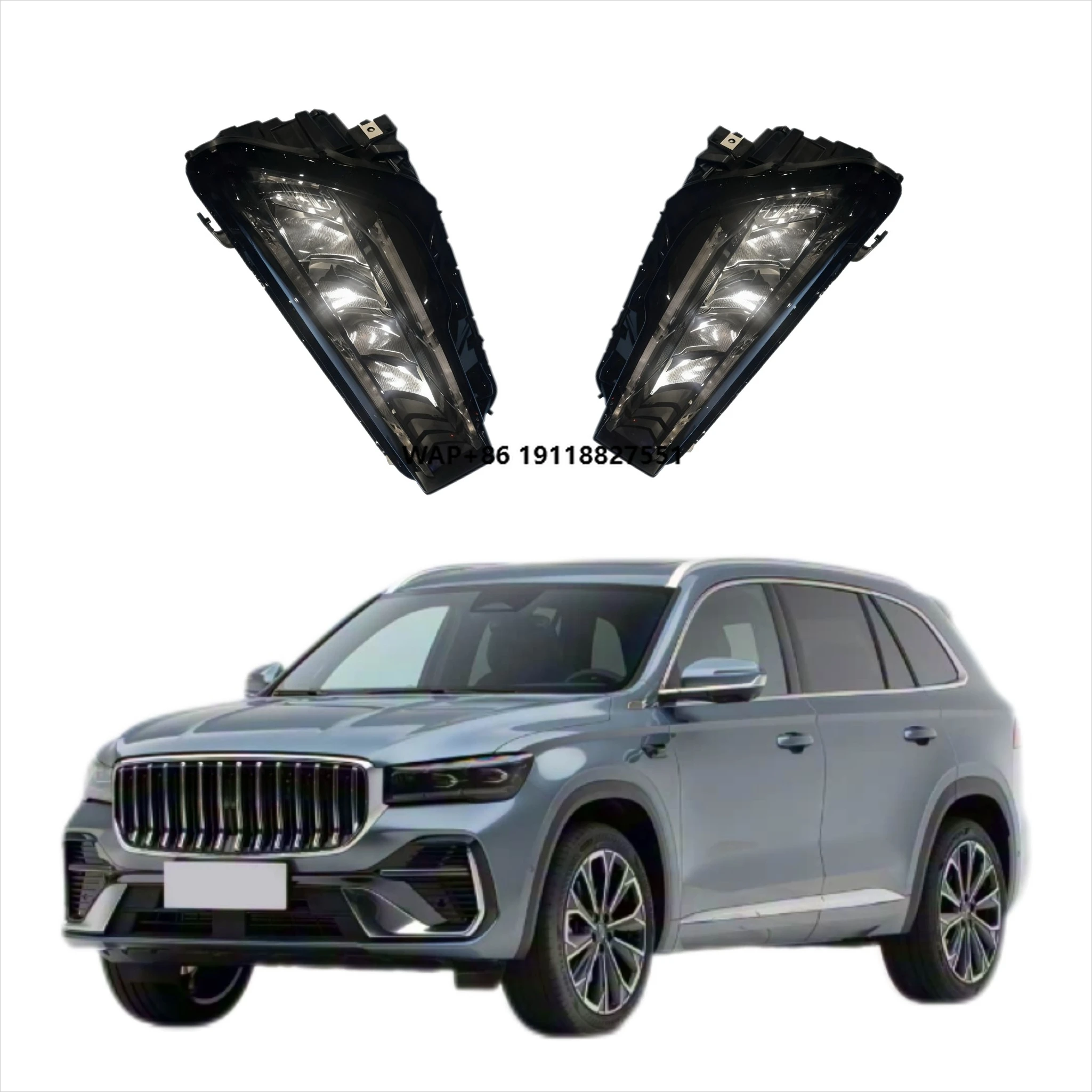 New Front Left/Right Headlamp Assembly 7051041000/7051041100 OE 8892241568/8892241566 12V 6000K 40W for Geely Monjaro (1st Gen