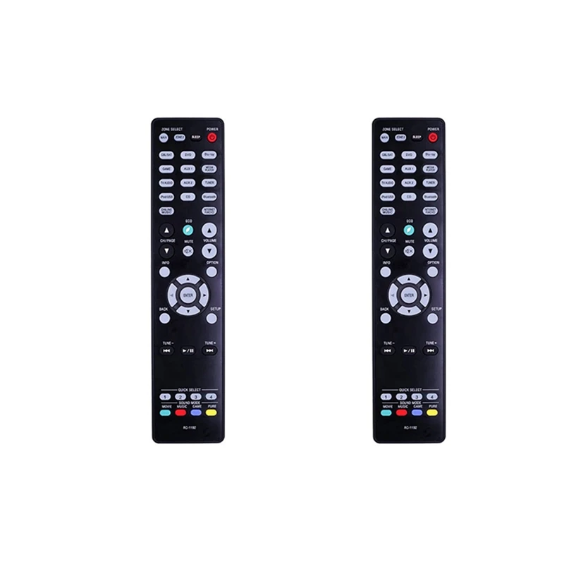 2X RC-1192 For Denon AV RECEIVER AVR-S900W AVR-X2100W AVR-X2200W Remote Remote Control