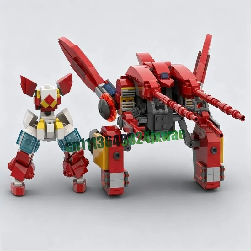 758Pcs Advanced Sci Fi Combat Robot Moc Model Custom Puzzle Diy Creative Assembly Building Blocks Toy Collection Popular Gifts