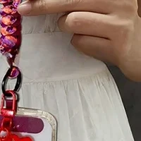 브레이디드 폰 랜야드 롱 크로스바디 숄더 스트랩 조절 가능한 야외 스포츠 등산 로프 분실 방지 넥 폰 스트랩