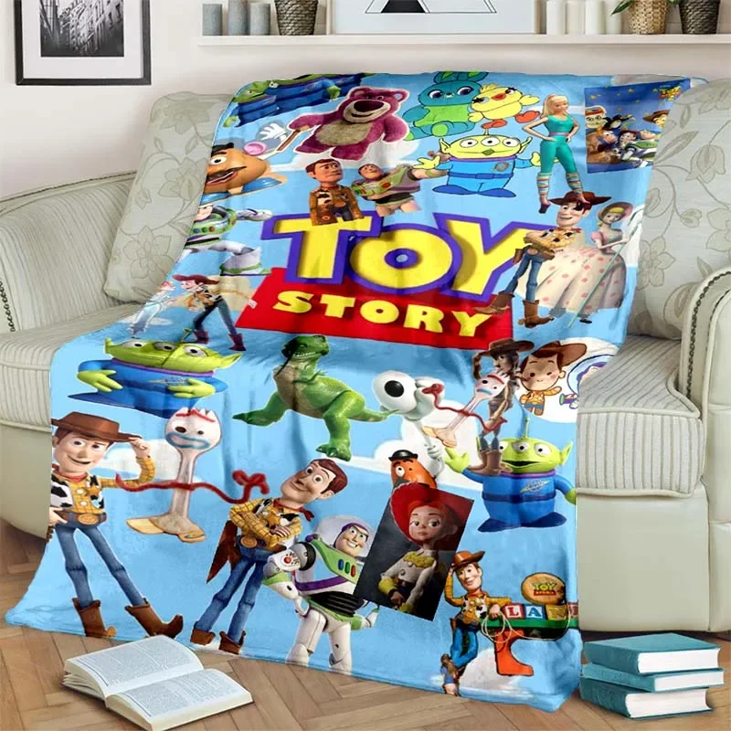 3D Cartoon Toy Story Disney Blankets Are Suitable for Family Living Room Children\'s Bedroom Sofa Warm Blanket