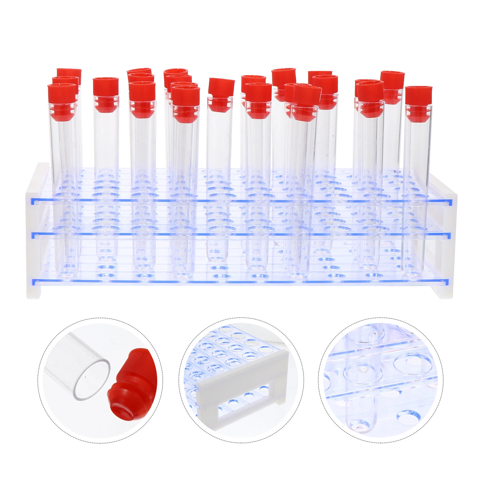 

1 set Test Tubes Set Premium Plastic Leak Proof Liquid Storage Containers For Samples Science Lab Supplies Centrifugal