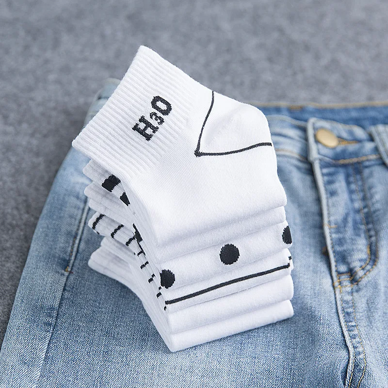 5 Pairs/Lot Women's New Cartoon Breathable Socks Japanese Thin Section Summer Striped Love Cotton Socks For Women Stocking