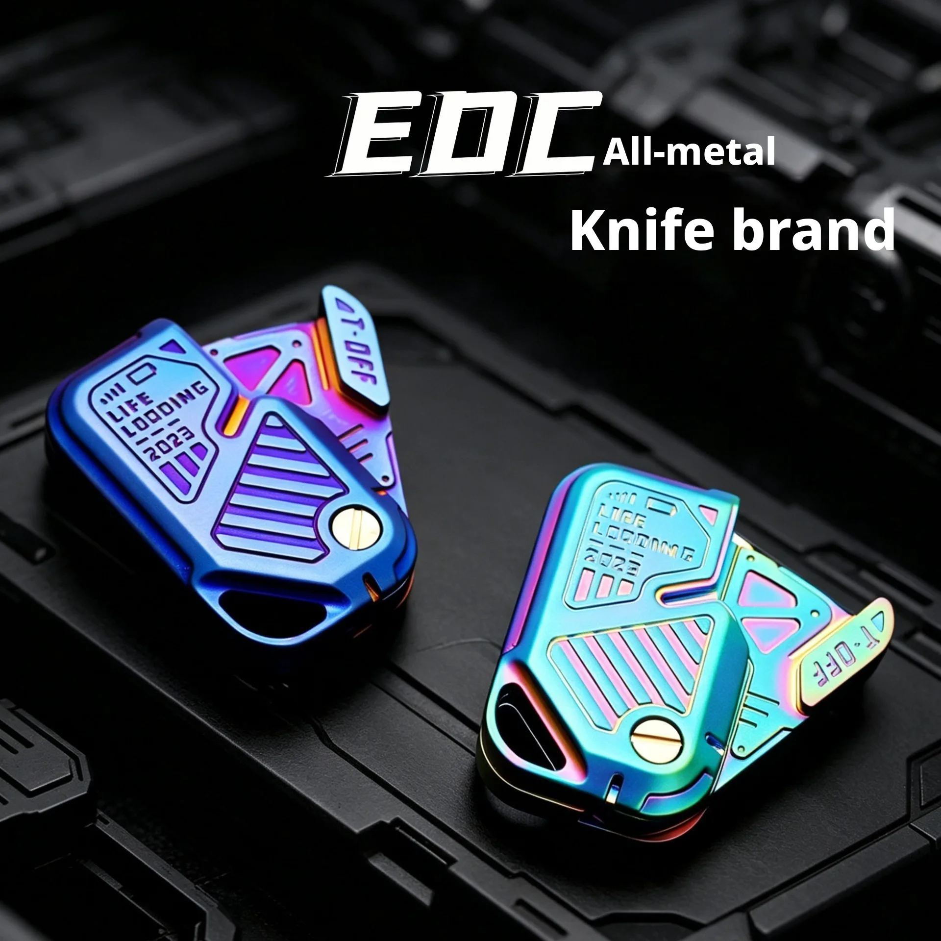 New Blade‑Texture Mechanical Magnetic Fidget Slider Zinc Alloy Push‑Sound Fidget Clicker EDC Finger Push‑Pull Stress Relief Toy