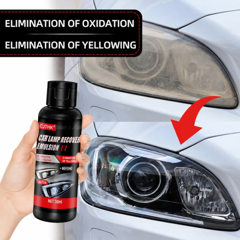 Car Headlight Restoration Polishing Kits Headlamp Scratch Remover Repair Cleaning Paste Remove Oxidation Headlight Polish Liquid