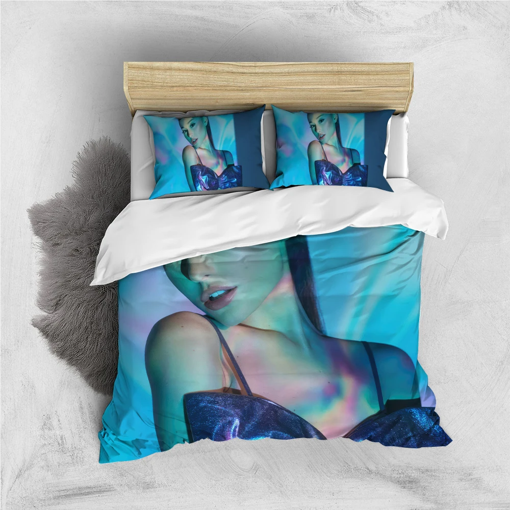 

Комплект постельного белья A-Ariana Hot Singer Grande, 3 предмета, для дома, мягкий, из хлопка, для студенческого общежития, подарок