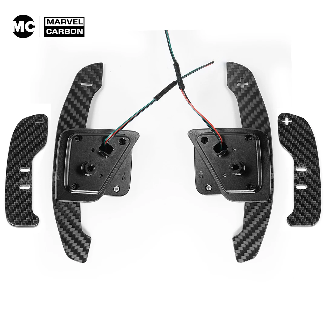 MC Fif For Skoda 2019 Octavia VRS Superb Kodiaq Carbon Fiber Magnetic Paddle Shifter with Spare Paddle Pads