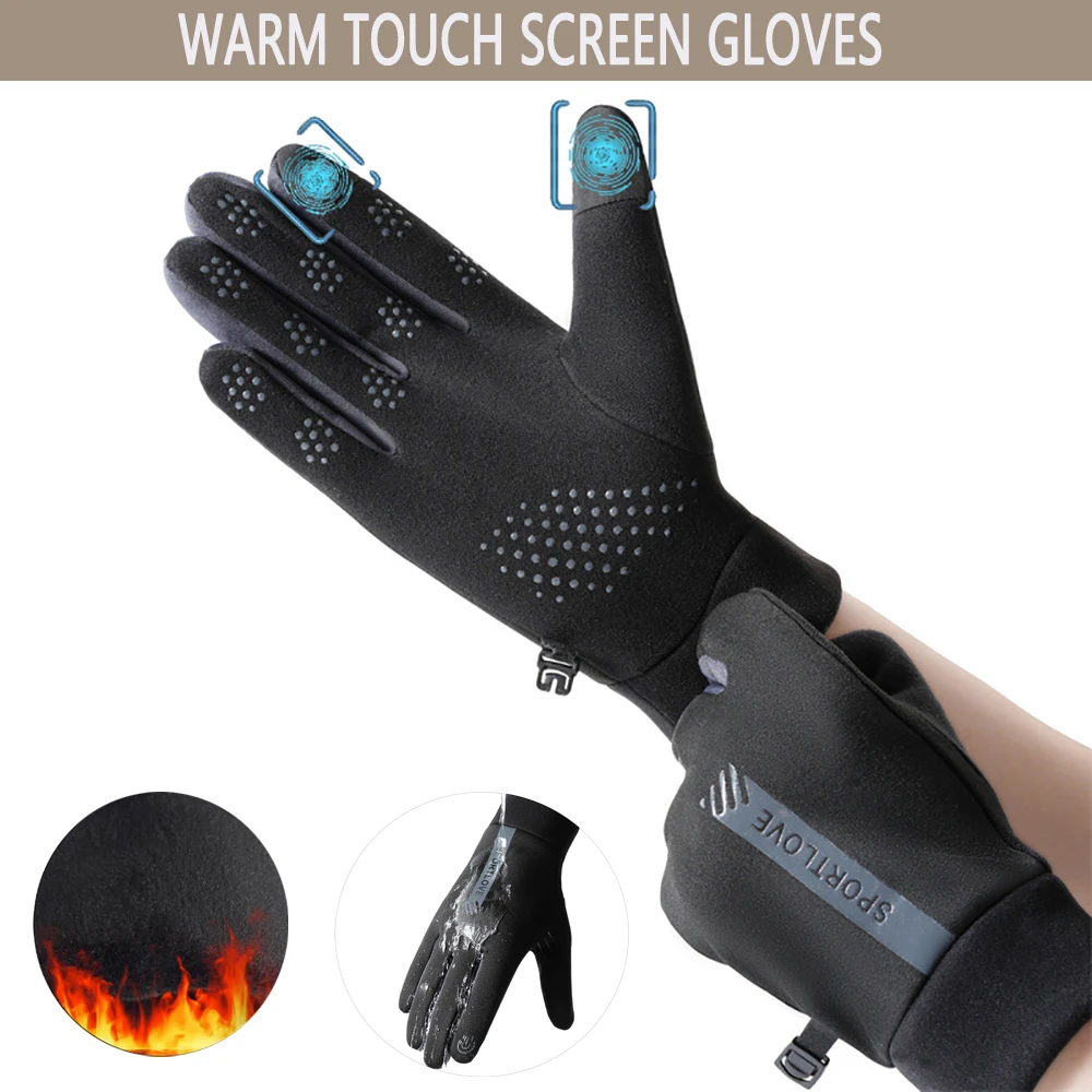 

Winter Gloves,Touch Screen Anti-Slip Warm Gloves Liners,for Running, Driving, Hiking, Working Lightweight Thermal Running Gloves