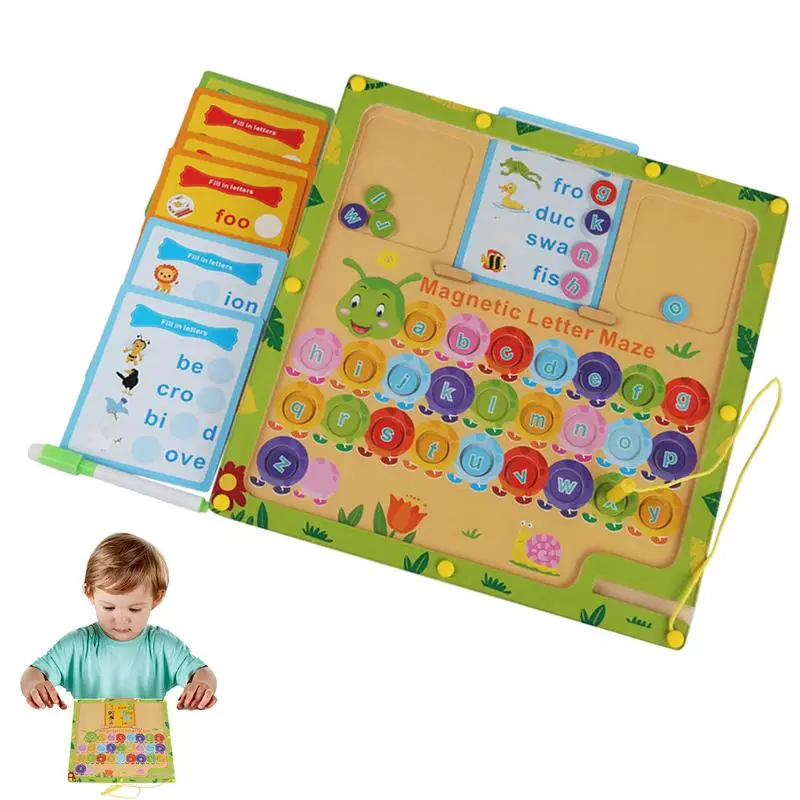 Magnetic Letter Matching Board Fine Motor Skills Learning Magnetic Board Safe Alphabet Magnets Tracing Board Letter Sorting Game