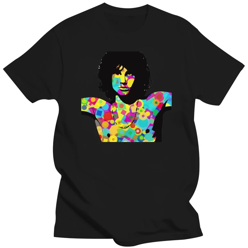 Jim Morrison Geometrical T­-Shirt 100% Cotton Unisex Women Funny Design Tee Shirt