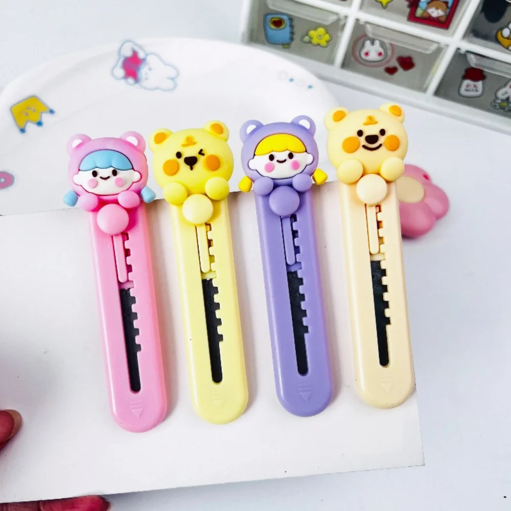 الكرتون سكّين متعدّد الاستخدامات سكين فني صغير محمول طالب لوازم مكتبية قطع الورق مكتب اكسبرس Unboxing الفن سكين الهدايا