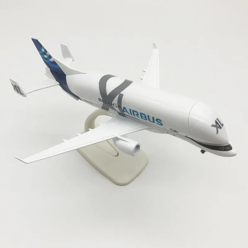 20cm Large Airplane Model Alloy material Airbus Beluga A300-600ST Transport Airplanes Plane Model Diecast for Collection or Gift