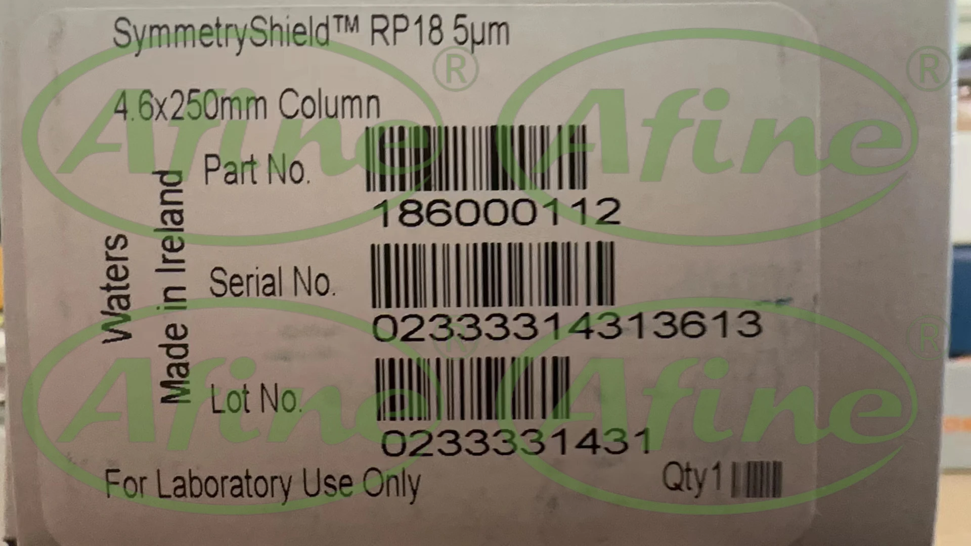 

AFINE Waters 186000112,SYMMETRY SHIELD RP18 COLUMN, 100Å, 5µM, 4.6MM X 250MM