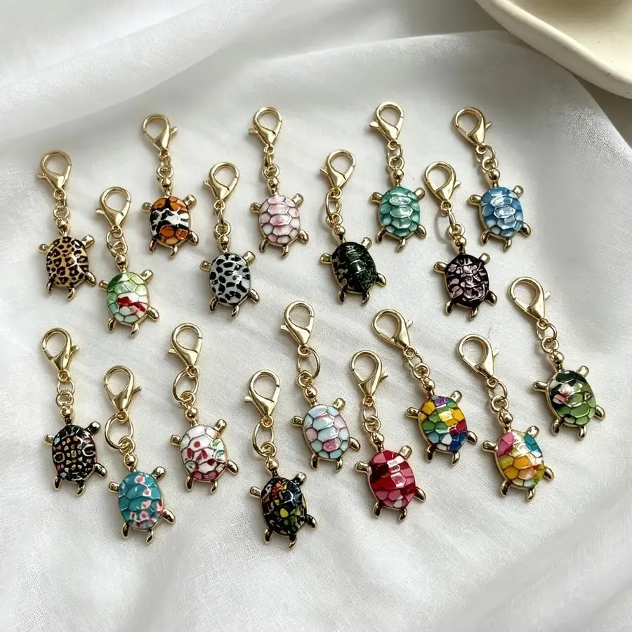 1/5/10/20/50/100pcs Turtle Keychain Set / s Random Color Turtle Keychain / Cute and Stylish / Multiple Styles / Suitable for Dec