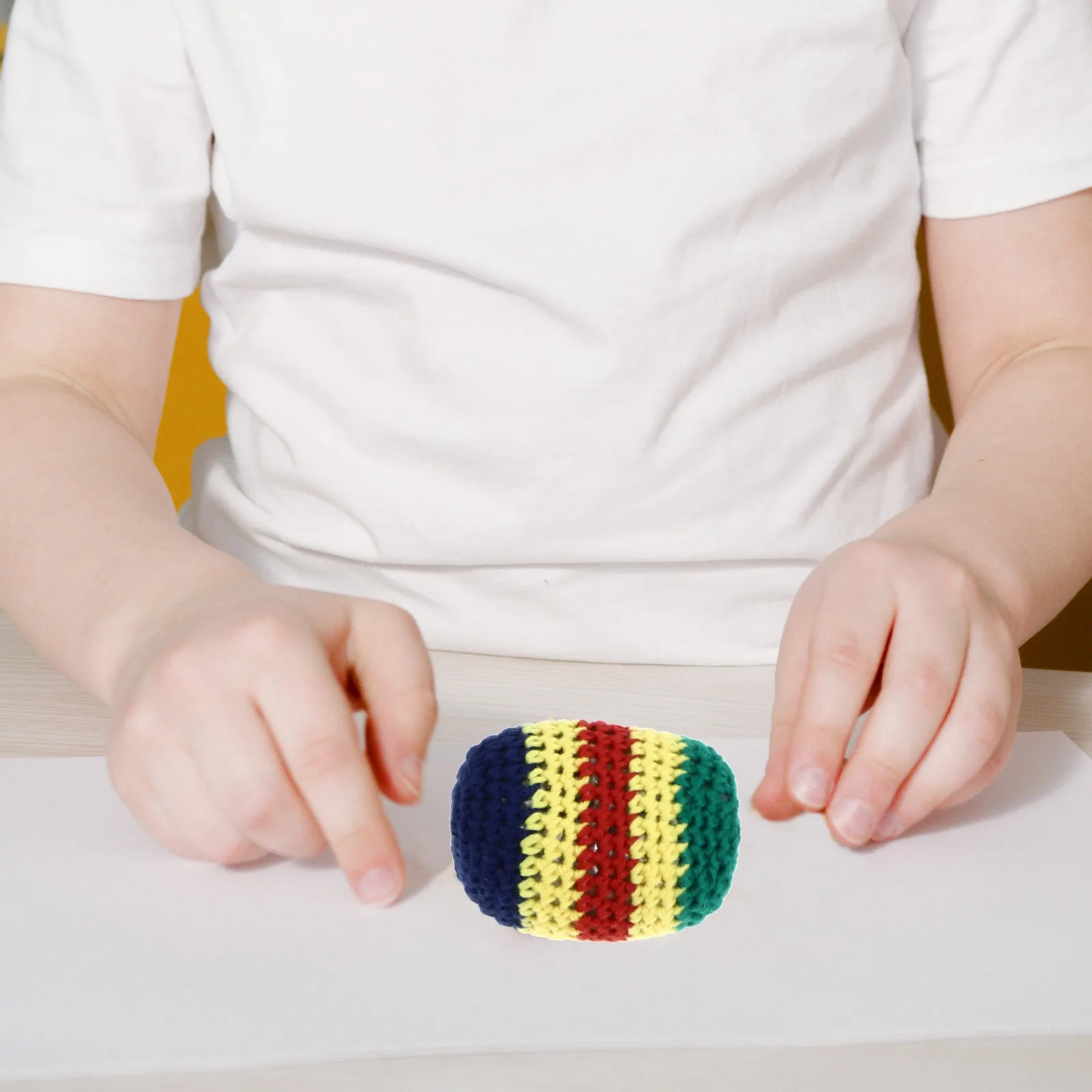 

5pcs Woven Sandbag Toss For Kids Multicolored Woolen Outdoor Indoor Crocheted Hacky Balls Children'S Play Wool Yarn Foot Bags