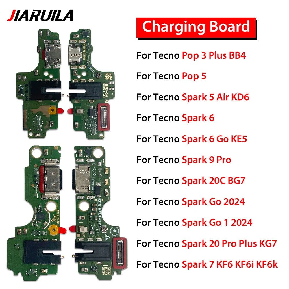NEW USB Charging Port Mic Dock Connector Board Flex Cable For infinix Spark 5 Air 6 Go 7 KF6 9 Pro 20Pro Plus KG7 20C POP 3 Plus