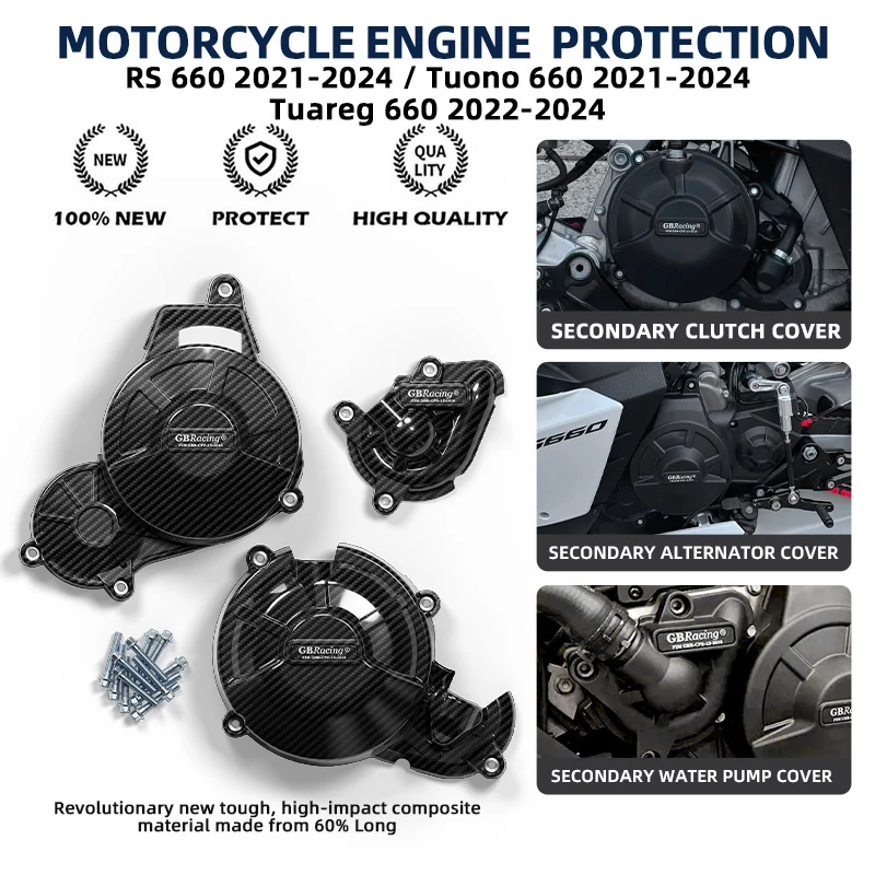 

V2 protector de motor para moto carenados For APRILIA RS 660 Tuono 660 2021-2024 Tuareg 660 2022-2024 New Secondary Engine Cover