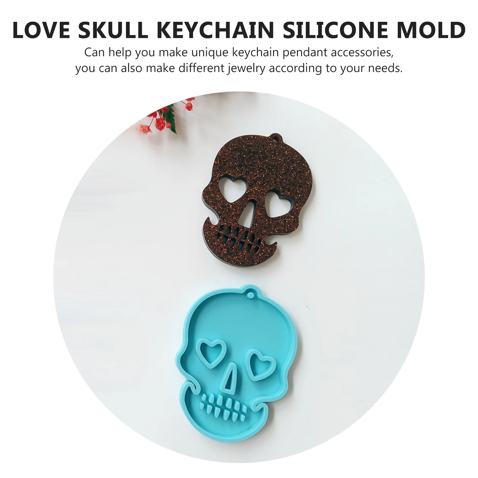 

5 Pcs Keychain Mold Keychains Molds for Epoxy Resin Silicone Crafts Casting Jewelry Pendant